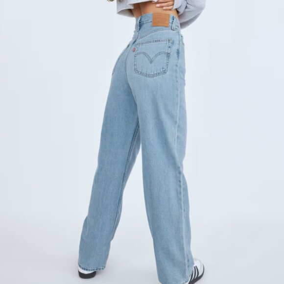 Levi's Sky Blue Wide Leg Jeans - Picture 1 of 8